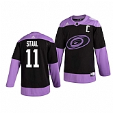 Hurricanes 11 Jordan Staal Black Purple Hockey Fights Cancer Adidas Jersey Dzhi,baseball caps,new era cap wholesale,wholesale hats